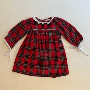 Red plaid Eliza James dress